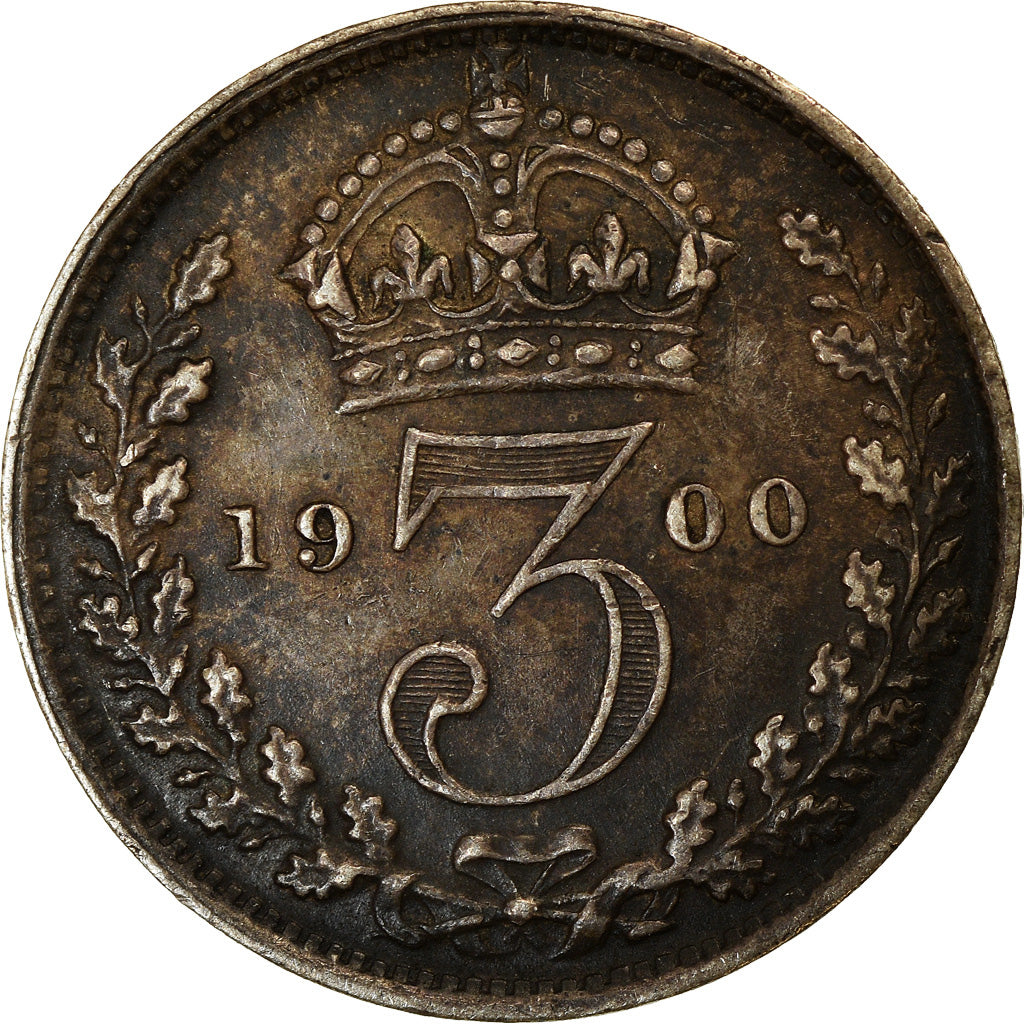 Coin, Great Britain, Victoria, 3 Pence, 1900, EF(40-45), Silver, KM:777