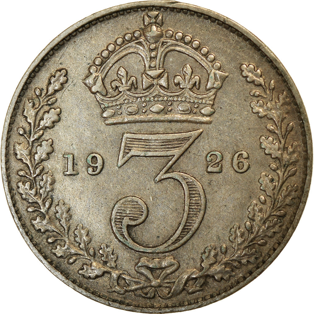 Coin, Great Britain, George V, 3 Pence, 1926, EF(40-45), Silver, KM:813a