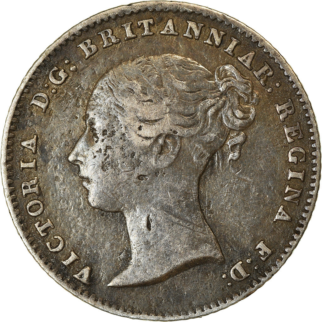 Münze, Großbritannien, Victoria, 4 Pence, Groat, 1843, SS, Silber, KM:731.1