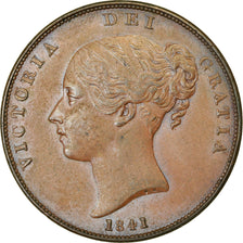 Coin, Great Britain, Victoria, Penny, 1841, AU(50-53), Copper, KM:739