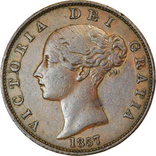 Moeda, Grã-Bretanha, Victoria, 1/2 Penny, 1857, EF(40-45), Cobre, KM:726