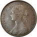 Coin, Great Britain, Victoria, 1/2 Penny, 1861, AU(50-53), Bronze, KM:748.2