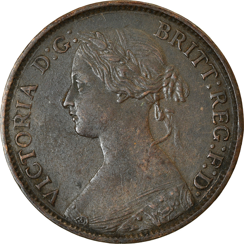Coin, Great Britain, Victoria, Farthing, 1861, EF(40-45), Bronze, KM:747.2