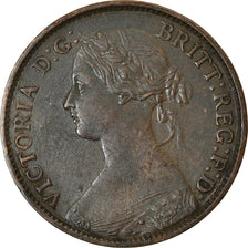 Coin, Great Britain, Victoria, Farthing, 1861, EF(40-45), Bronze, KM:747.2