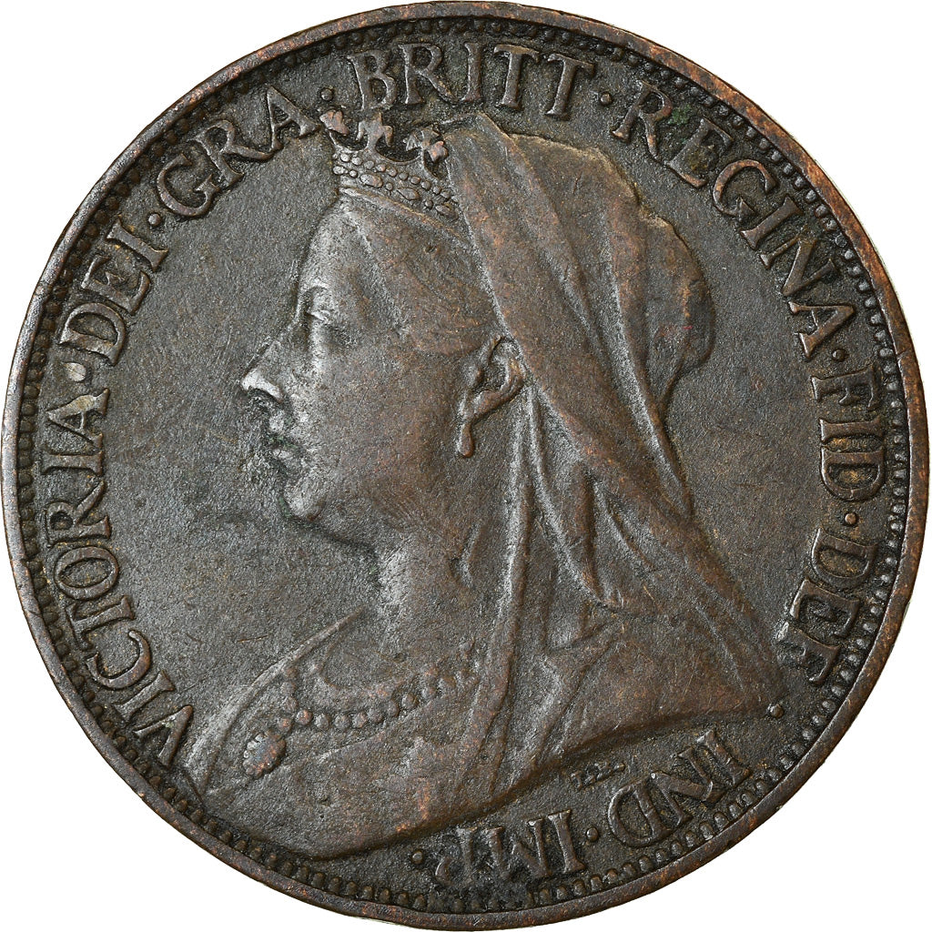 Coin, Great Britain, Victoria, Farthing, 1901, EF(40-45), Bronze, KM:788.2