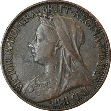 Coin, Great Britain, Victoria, Farthing, 1901, EF(40-45), Bronze, KM:788.2