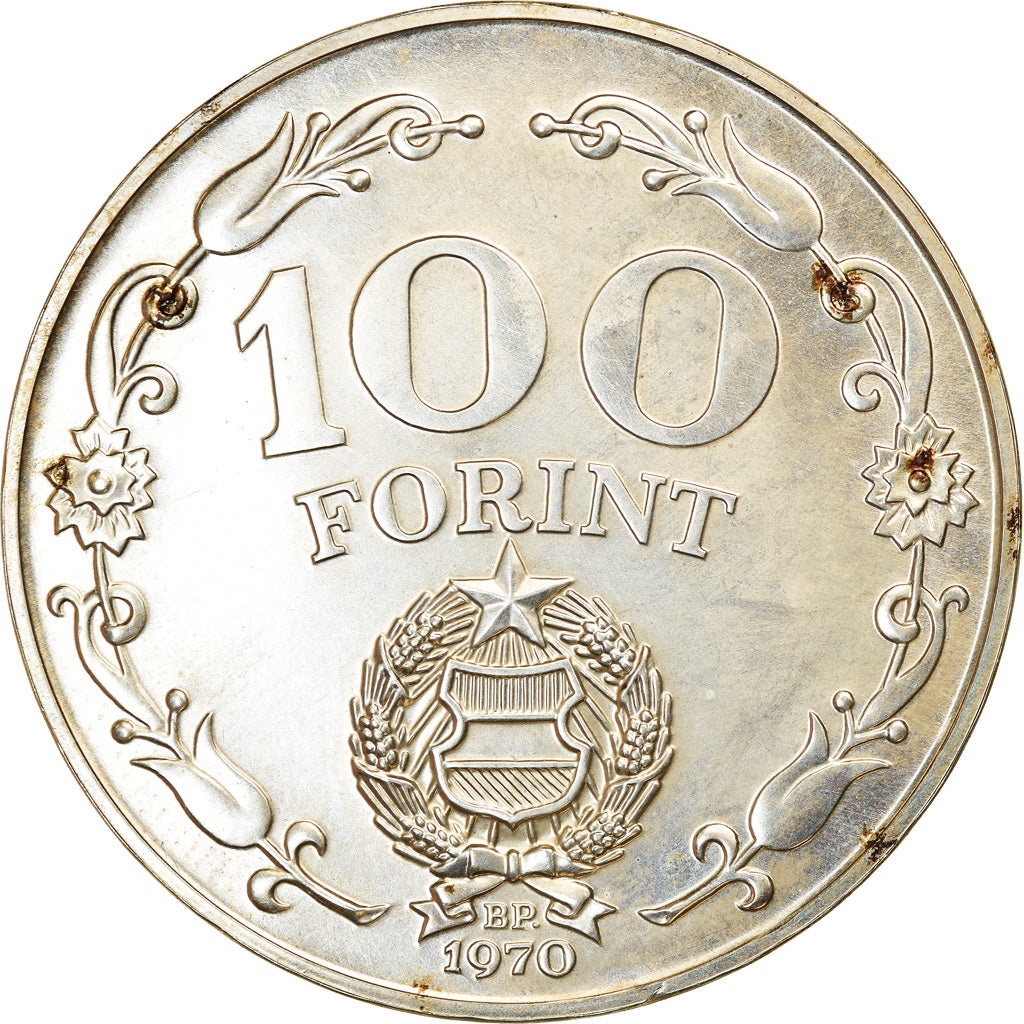Münze, Ungarn, 100 Forint, Szaz, 1970, UNZ+, Silber, KM:593
