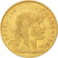 FRANCE, Marianne, 10 Francs, 1907, Paris, KM #846, EF(40-45), Gold, Gadoury...