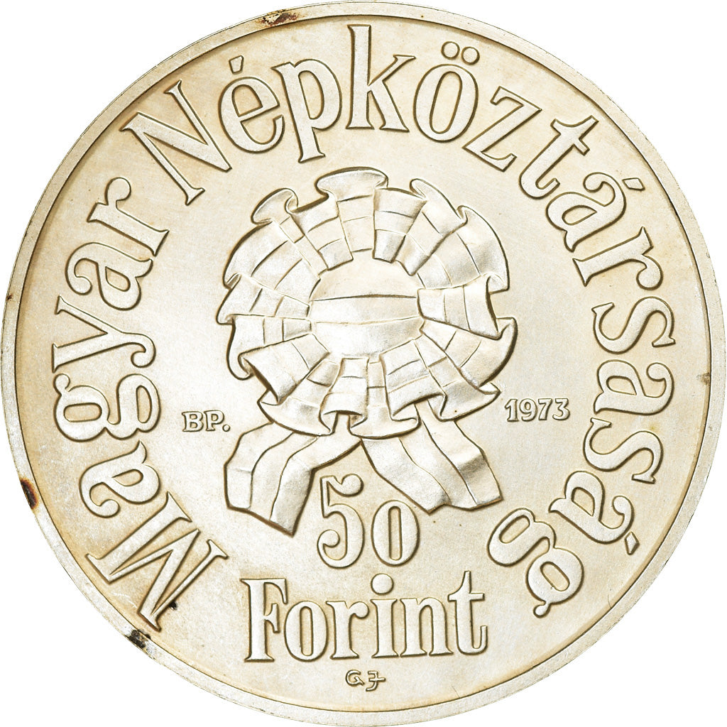Münze, Ungarn, 50 Forint, Otven, 1973, VZ+, Silber, KM:599