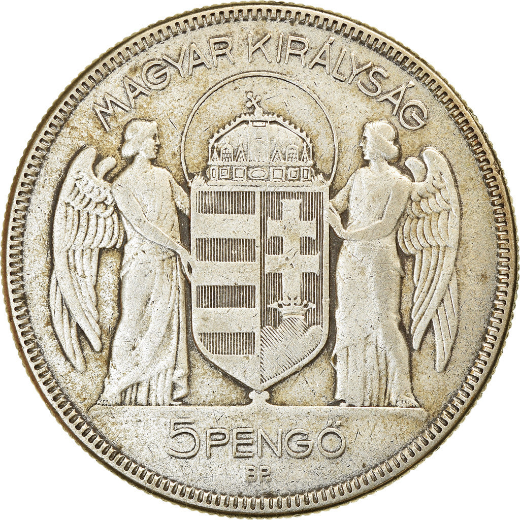 Coin, Hungary, 5 Pengö, 1930, Budapest, VF(30-35), Silver, KM:512.1