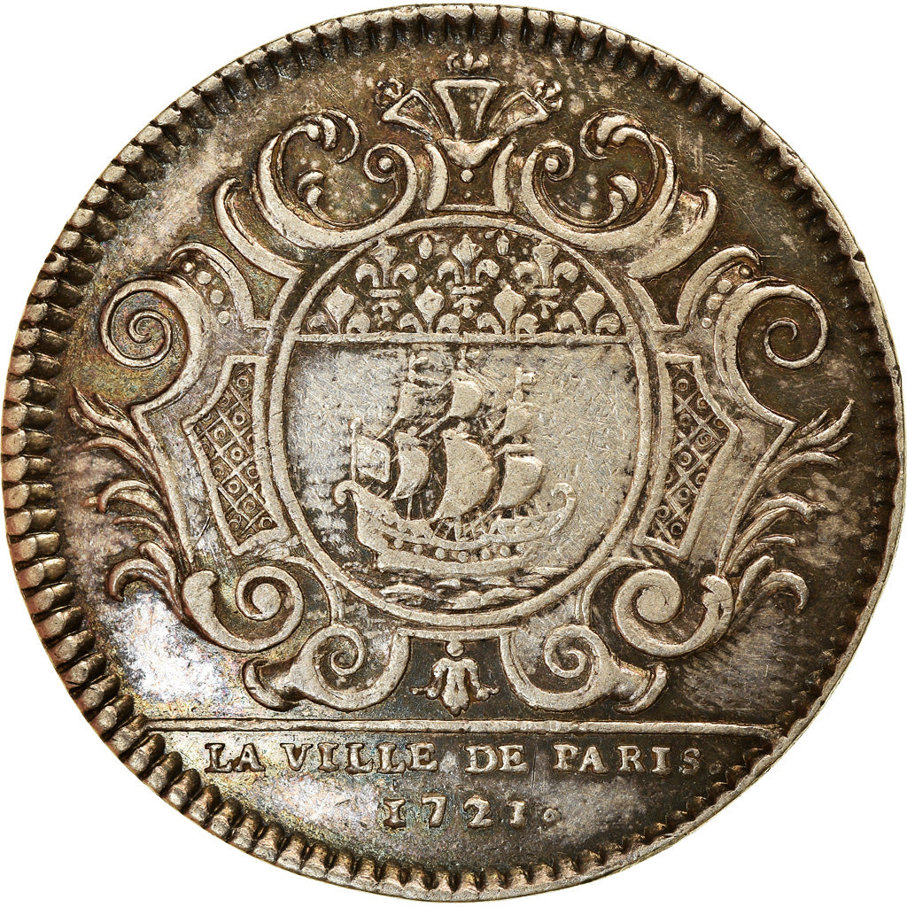 France, Jeton, Marquis de Châteauneuf, 1721, TTB, Argent, Feuardent:3695