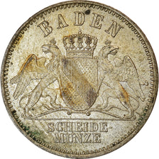 Moeda, Estados Alemães, BADEN, Friedrich I, 3 Kreuzer, 1868, AU(50-53), Prata