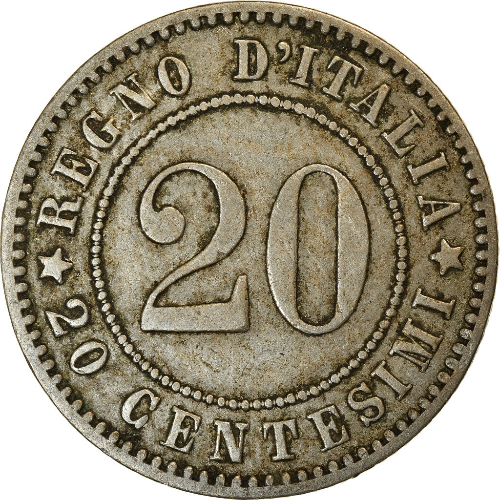 Moneta, Italia, Umberto I, 20 Centesimi, 1894, Berlin, BB, Rame-nichel, KM:28.1