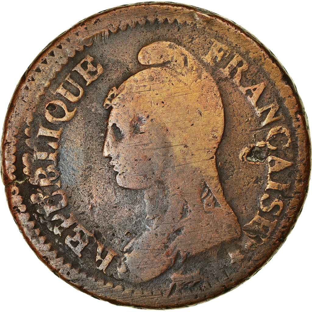 Coin, France, Dupré, Decime, AN 5, Paris, VF(20-25), Bronze, KM:644.1