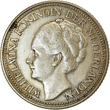 Coin, Netherlands, Wilhelmina I, 25 Cents, 1928, AU(50-53), Silver, KM:164