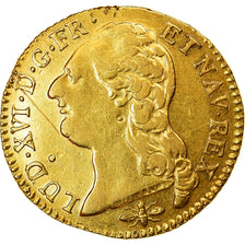 Moeda, França, Louis XVI, Louis d'or à la tête nue, Louis d'Or, 1788, Lyon