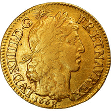Munten, Frankrijk, Louis XIV, Louis d'or au buste juvénile, tête laurée
