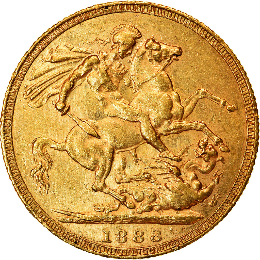 Monnaie, Grande-Bretagne, Victoria, Sovereign, 1888, TTB+, Or, KM:767