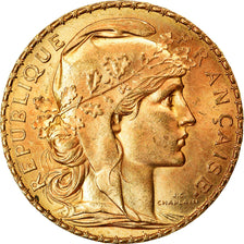 Coin, France, Marianne, 20 Francs, 1909, MS(60-62), Gold, KM:857, Gadoury:1064a