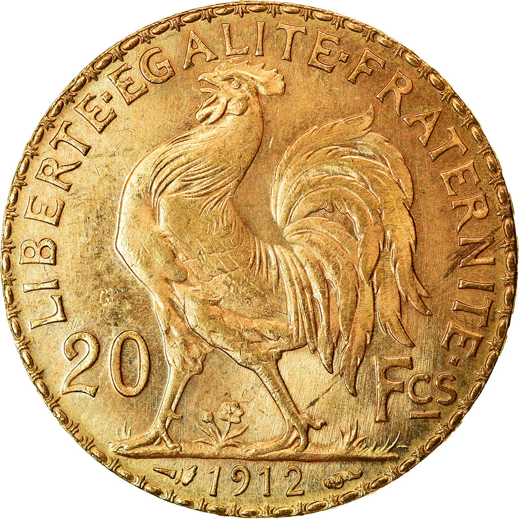 Moneta, Francia, Marianne, 20 Francs, 1912, SPL, Oro, KM:857, Gadoury:1064a