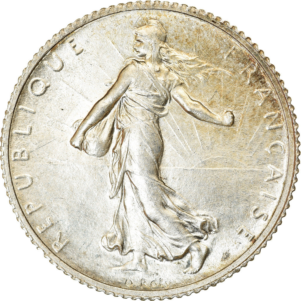 Coin, France, Semeuse, Franc, 1919, Paris, AU(55-58), Silver, KM:844.1