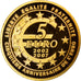 France, 5 Euro, 2007, BE, MS(65-70), Gold, KM:1525