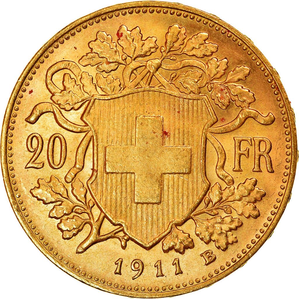 Moneda, Suiza, 20 Francs, 1911, Bern, SC, Oro, KM:35.1
