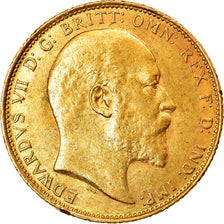 Coin, Australia, Edward VII, Sovereign, 1910, Melbourne, AU(55-58), Gold, KM:15