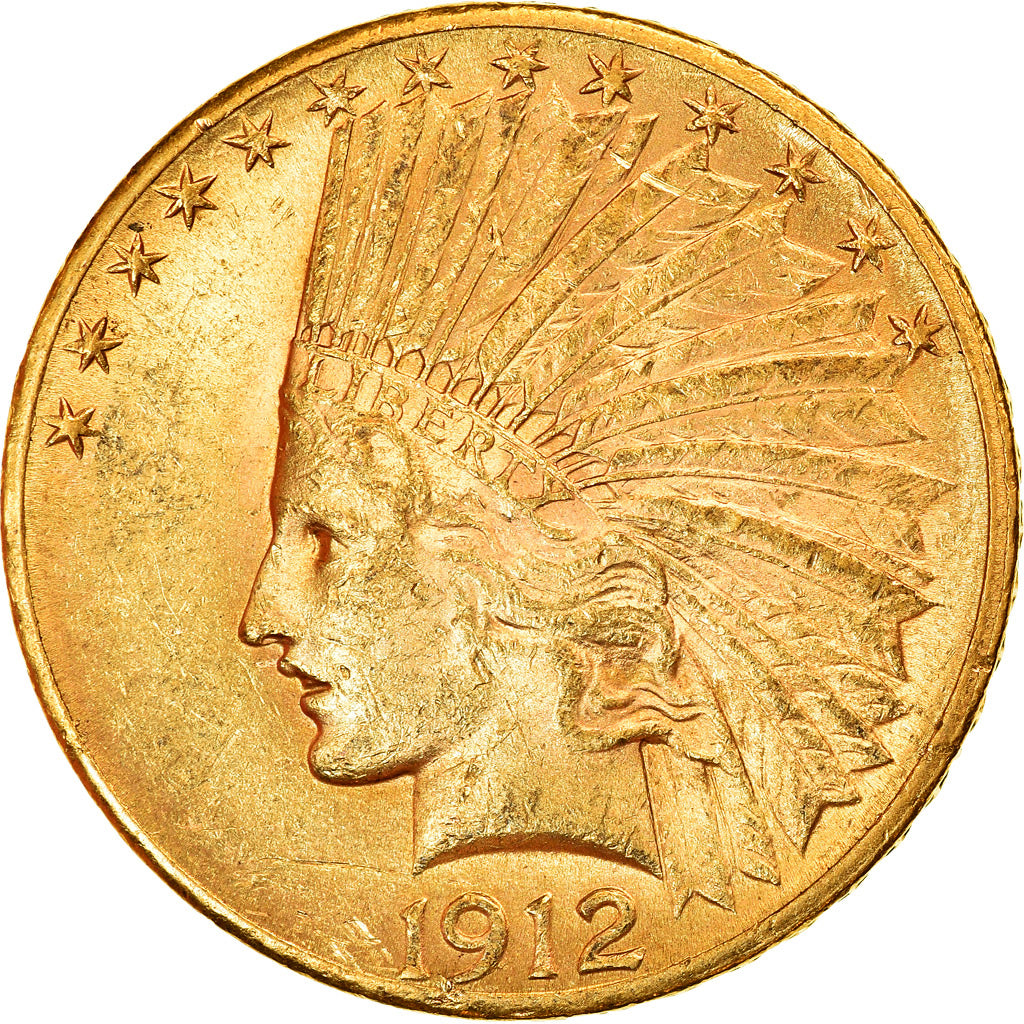 Moeda, Estados Unidos da América, Indian Head, $10, Eagle, 1912, U.S. Mint