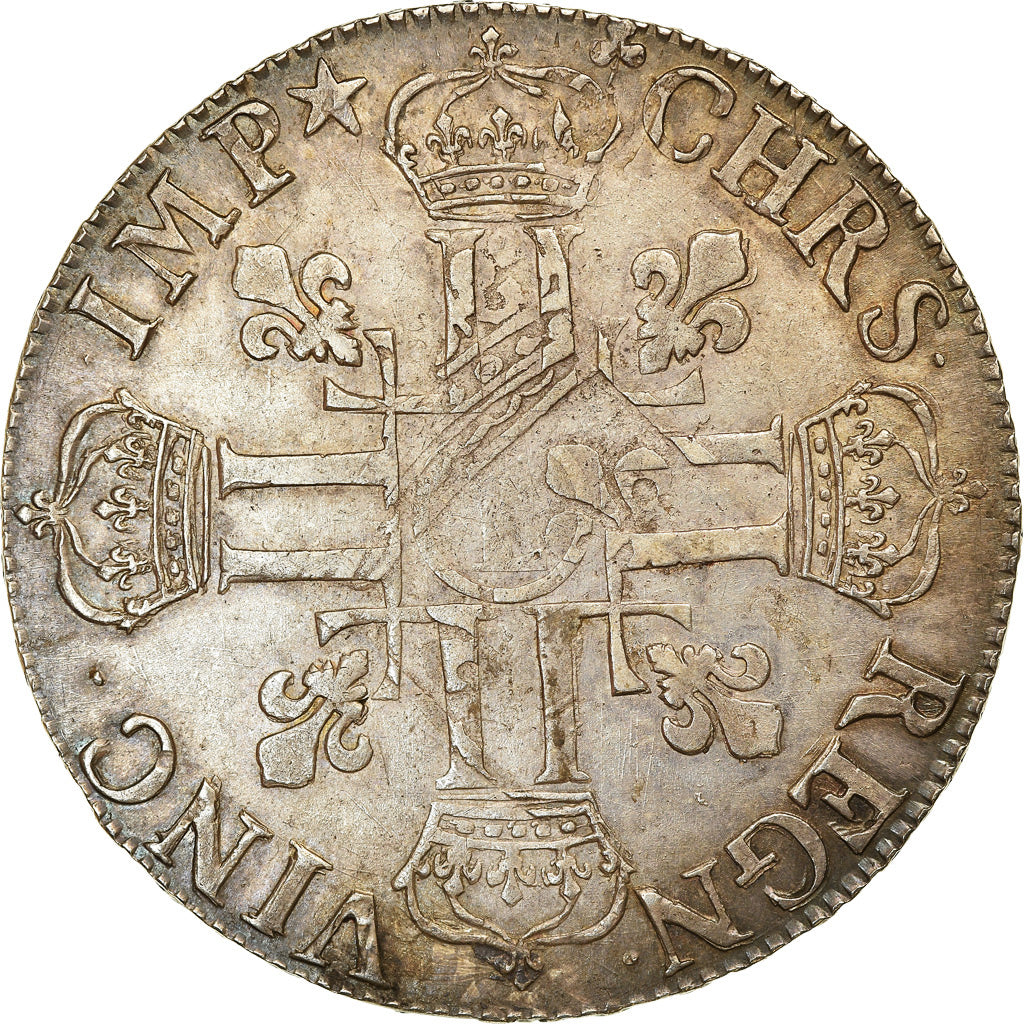 Coin, France, Louis XIV, Ecu aux 8 L, 1692, Lille, Rare, EF(40-45), Silver