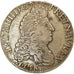 Moeda, França, Louis XIV, 1/2 Écu aux 8 L, 1/2 Ecu, 1691, Rouen, EF(40-45)