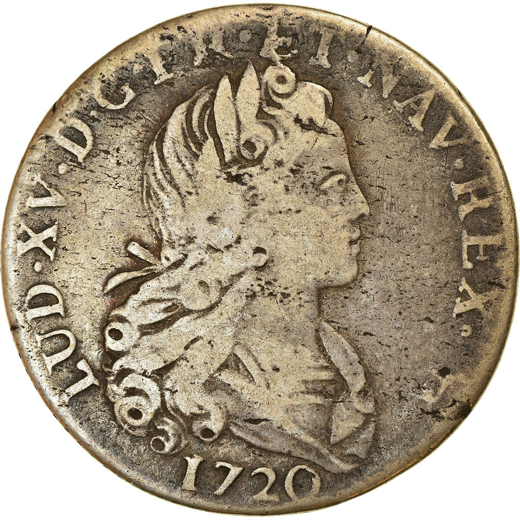 Moneta, Francia, Louis XV, Petit Louis d'argent (3 livres), 1/3 Ecu, 1720