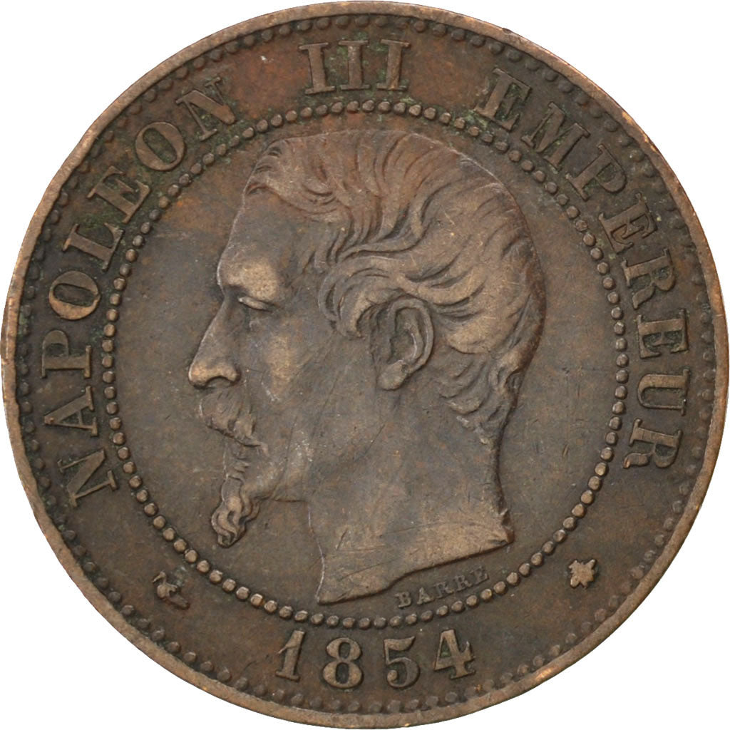 Moneta, Francia, Napoleon III, Napoléon III, 2 Centimes, 1854, Strasbourg, BB