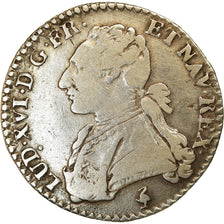 Moeda, França, Louis XVI, 1/10 Écu, 12 Sols, 1/10 ECU, 1779, Paris, VF(30-35)