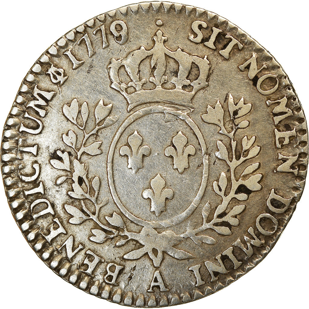 Coin, France, Louis XVI, 1/10 Écu, 12 Sols, 1/10 ECU, 1779, Paris, VF(30-35)