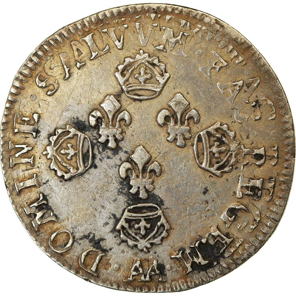 Coin, France, Louis XIV, 10 Sols aux couronnes de Metz, 10 Sols-1/8 Ecu, 1705