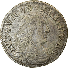 Moeda, França, Louis XIV, 4 Sols des Traitants, 1675, Vimy, VF(30-35), Prata