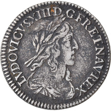 Moeda, França, Louis XIII, 1/12 Ecu, 1643, Paris, 2ème poinçon de Warin