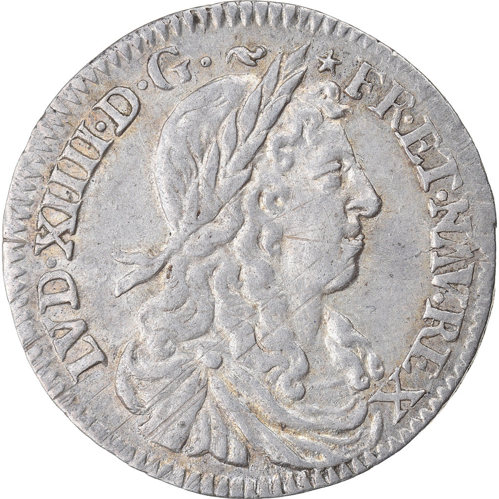 Munten, Frankrijk, Louis XIV, 1/12 Écu au buste juvénile, 1/12 ECU, 10 Sols