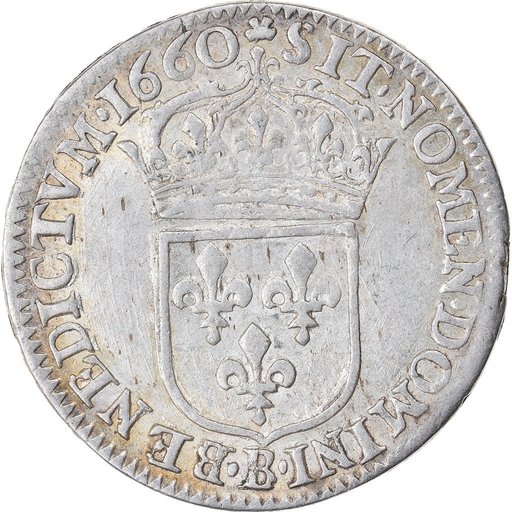 Munten, Frankrijk, Louis XIV, 1/12 Écu au buste juvénile, 1/12 ECU, 10 Sols