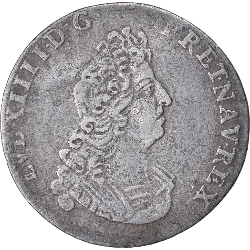 Moneta, Francia, Louis XIV, 1/12 Ecu aux 8 L, 1704, Paris, BB, Argento
