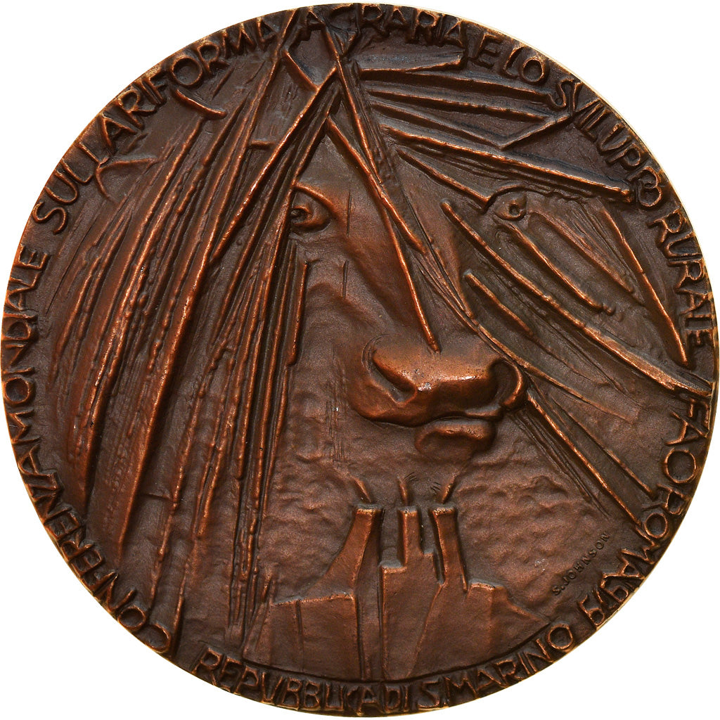 San Marino, Medal, Conferenza FAO Roma Riforma agraria, 1979, Grilli, MS(64)