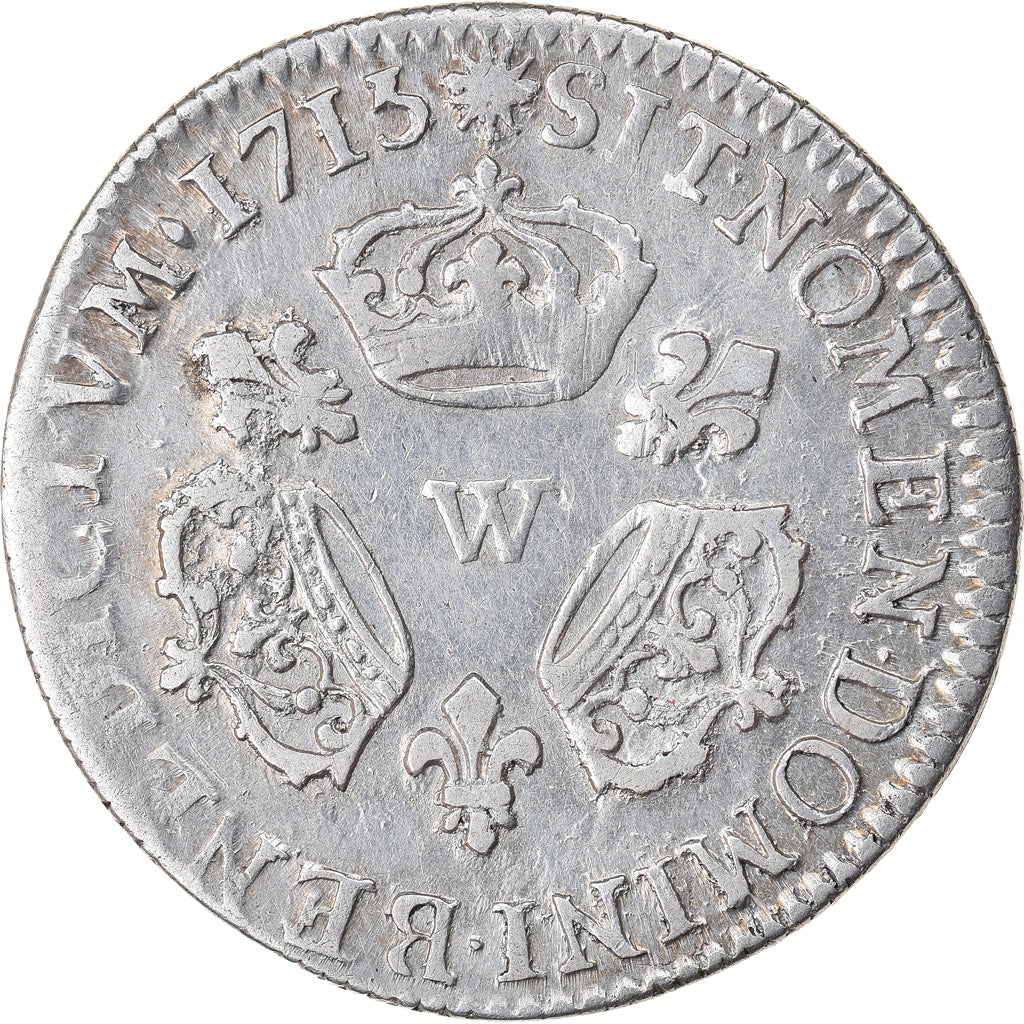 Moeda, França, Louis XIV, 1/10 Écu aux 3 couronnes, 1/10 Ecu, 1715, Lille