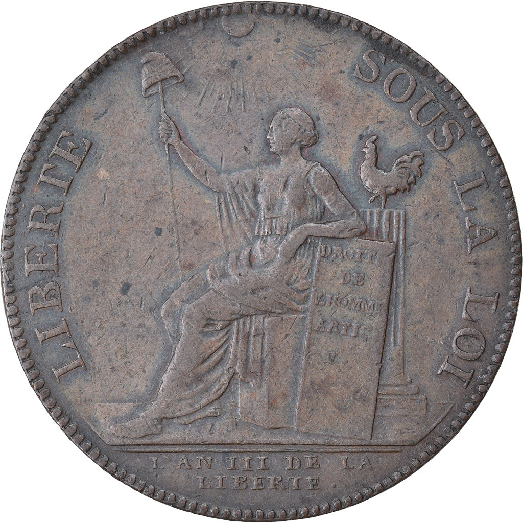 Coin, France, Monneron, 2 Sols, 1791, Birmingham, EF(40-45), Bronze, KM:Tn23