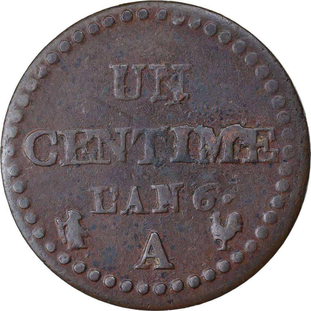 Coin, France, Dupré, Centime, 1798, Paris, EF(40-45), Bronze, KM:646