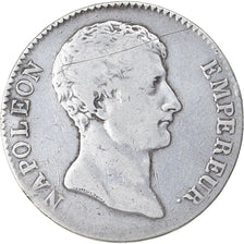 Moneda, Francia, Napoléon I, 5 Francs, An 12 (1804), Paris, BC+, Plata