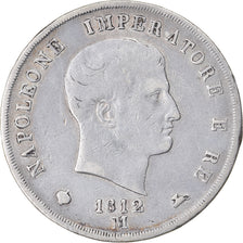 Münze, Italien Staaten, KINGDOM OF NAPOLEON, Napoleon I, 5 Lire, 1812, Milan