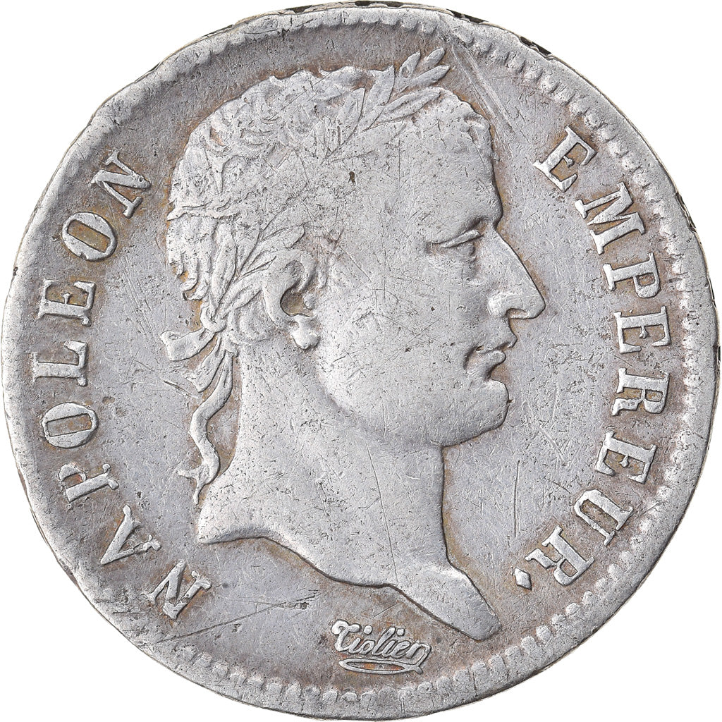Monnaie, France, Napoléon I, Franc, 1812, Lyon, TTB, Argent, KM:692.5, Le