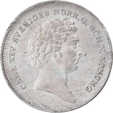 Monnaie, Suède, Carl XIV Johan, 1/8 Riksdaler, 1832, SUP, Argent, KM:626