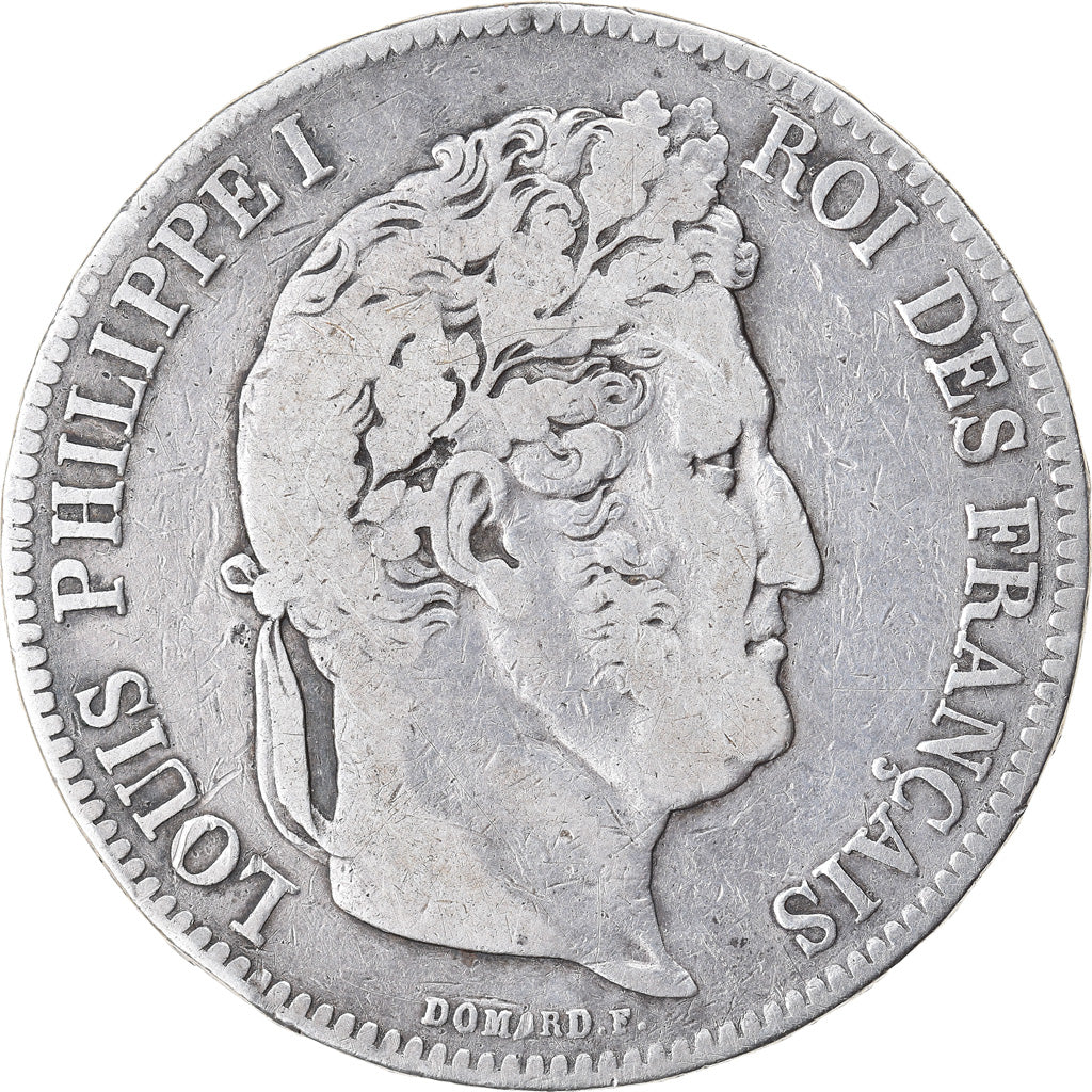 Coin, France, Louis-Philippe, 5 Francs, 1835, Nantes, VF(20-25), Silver